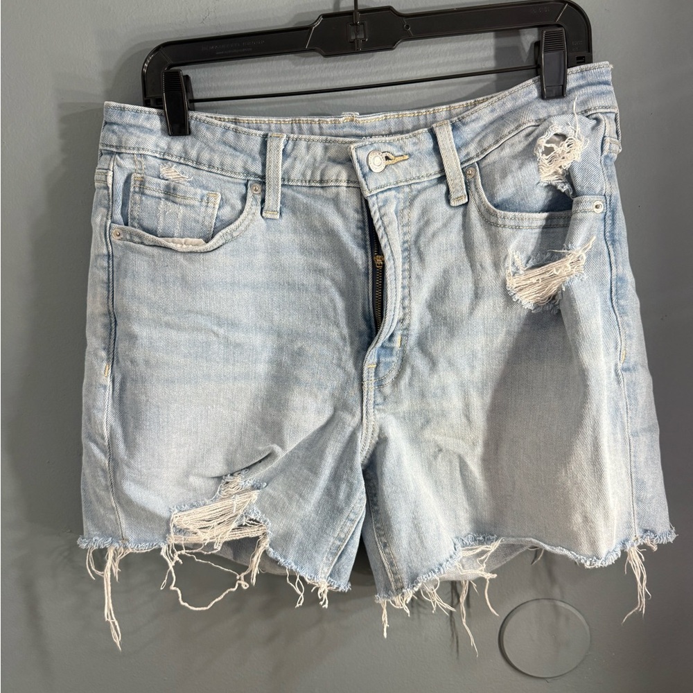 Old Navy Light Blue Distressed Denim Cutoff Shorts